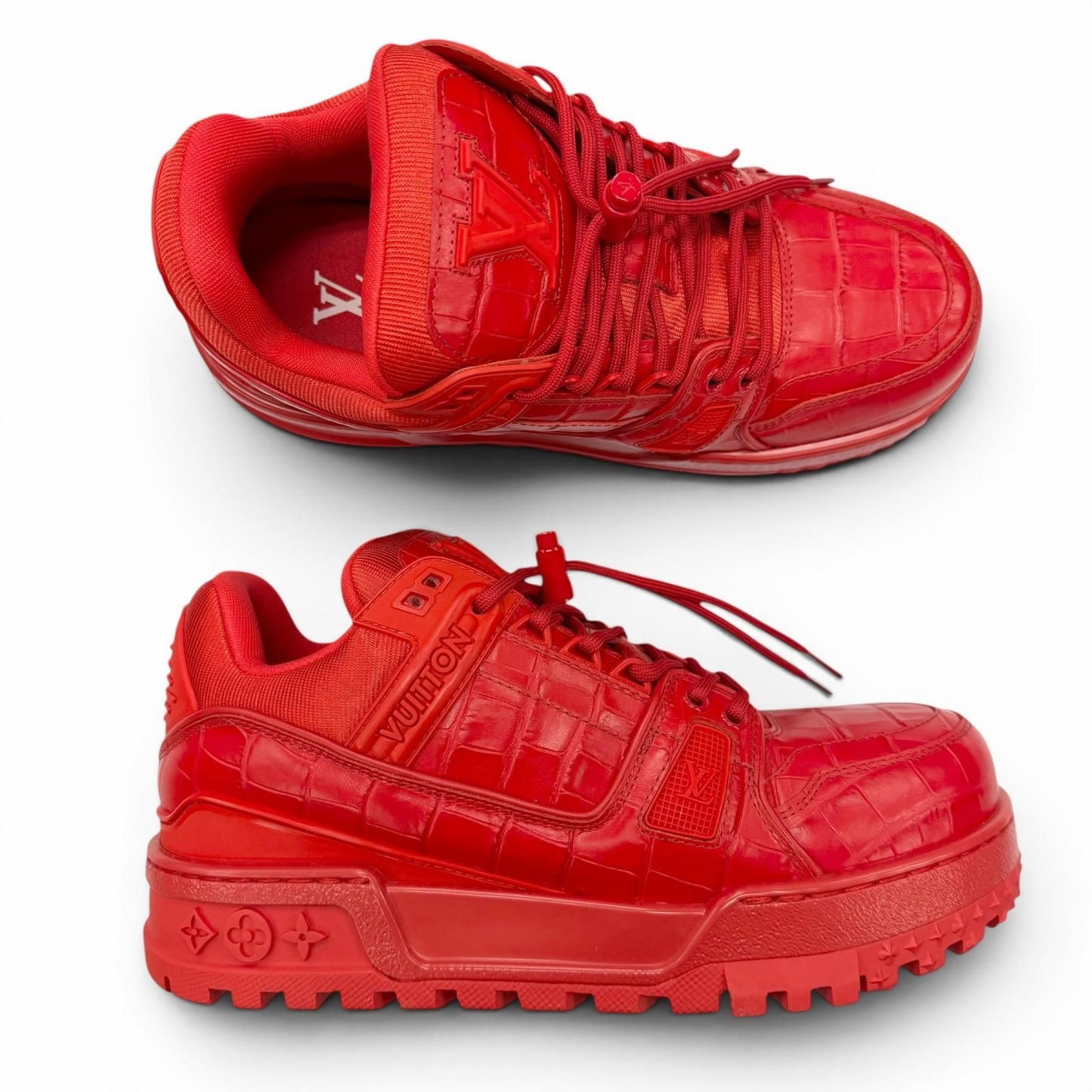 Louis Vuitton LV Trainer Maxi Line Leather Croco Sneaker — view 6