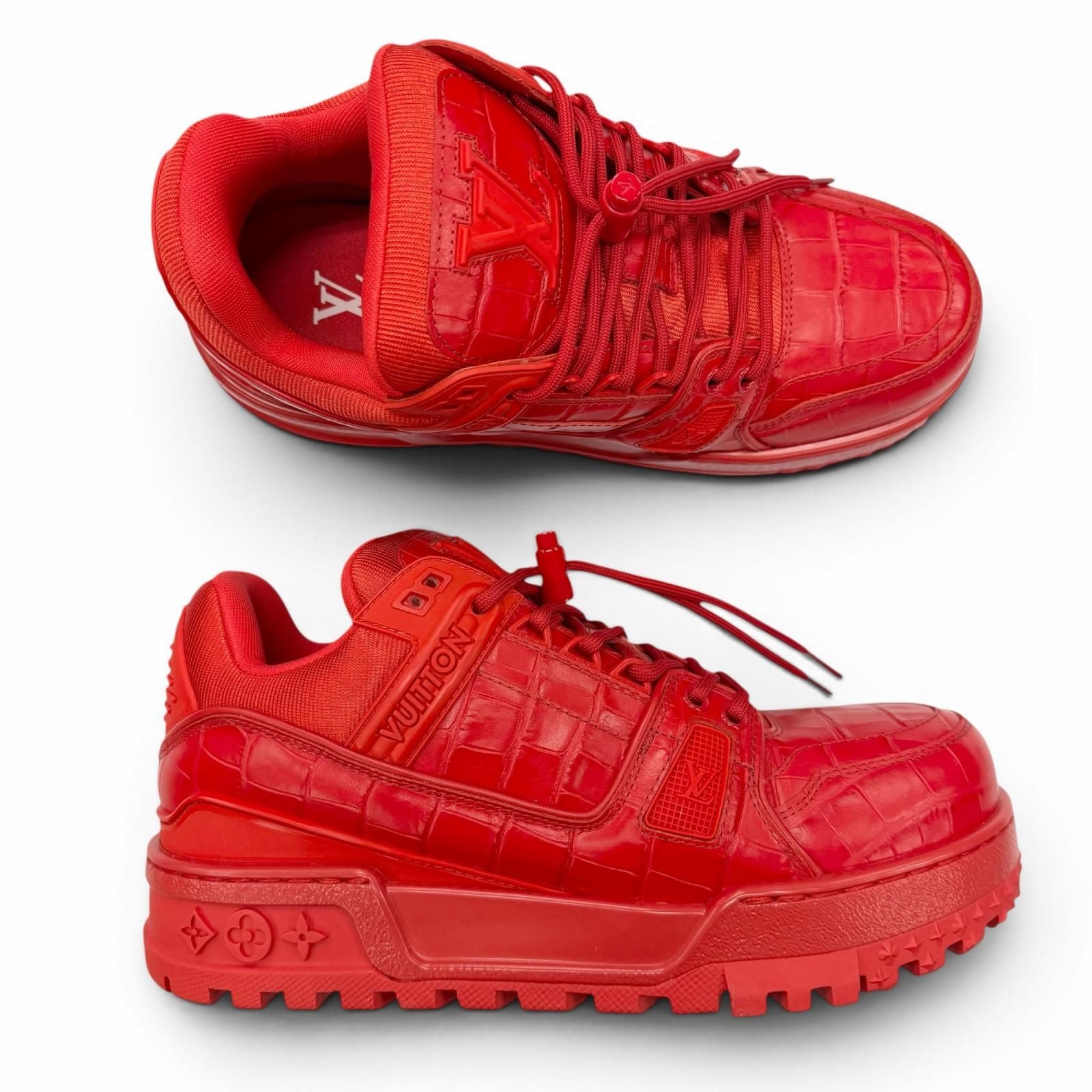 Louis Vuitton LV Trainer Maxi Line Leather Croco Sneaker — view 6