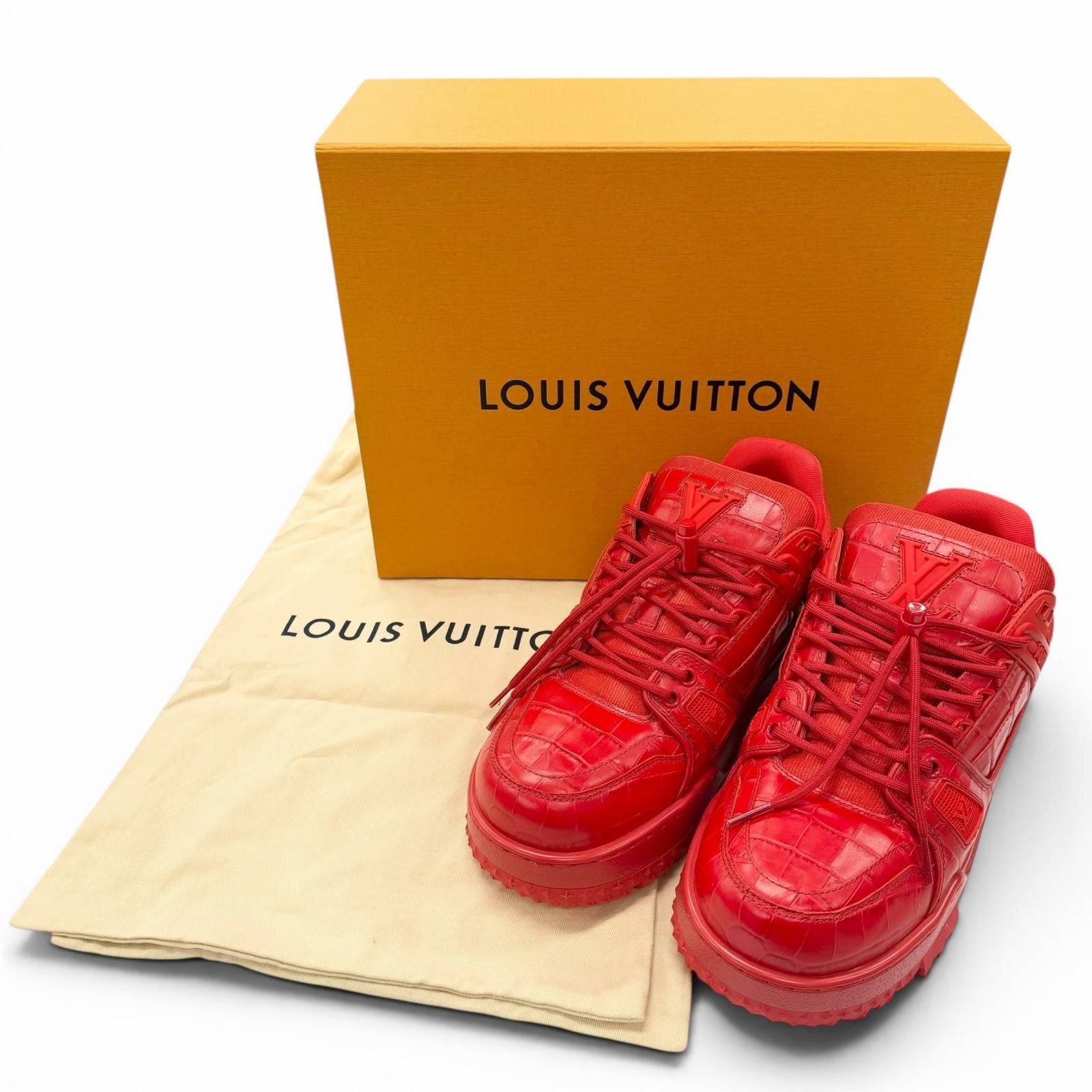 Louis Vuitton LV Trainer Maxi Line Leather Croco Sneaker — view 2