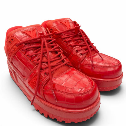 Louis Vuitton LV Trainer Maxi Line Leather Croco Sneaker — view 3