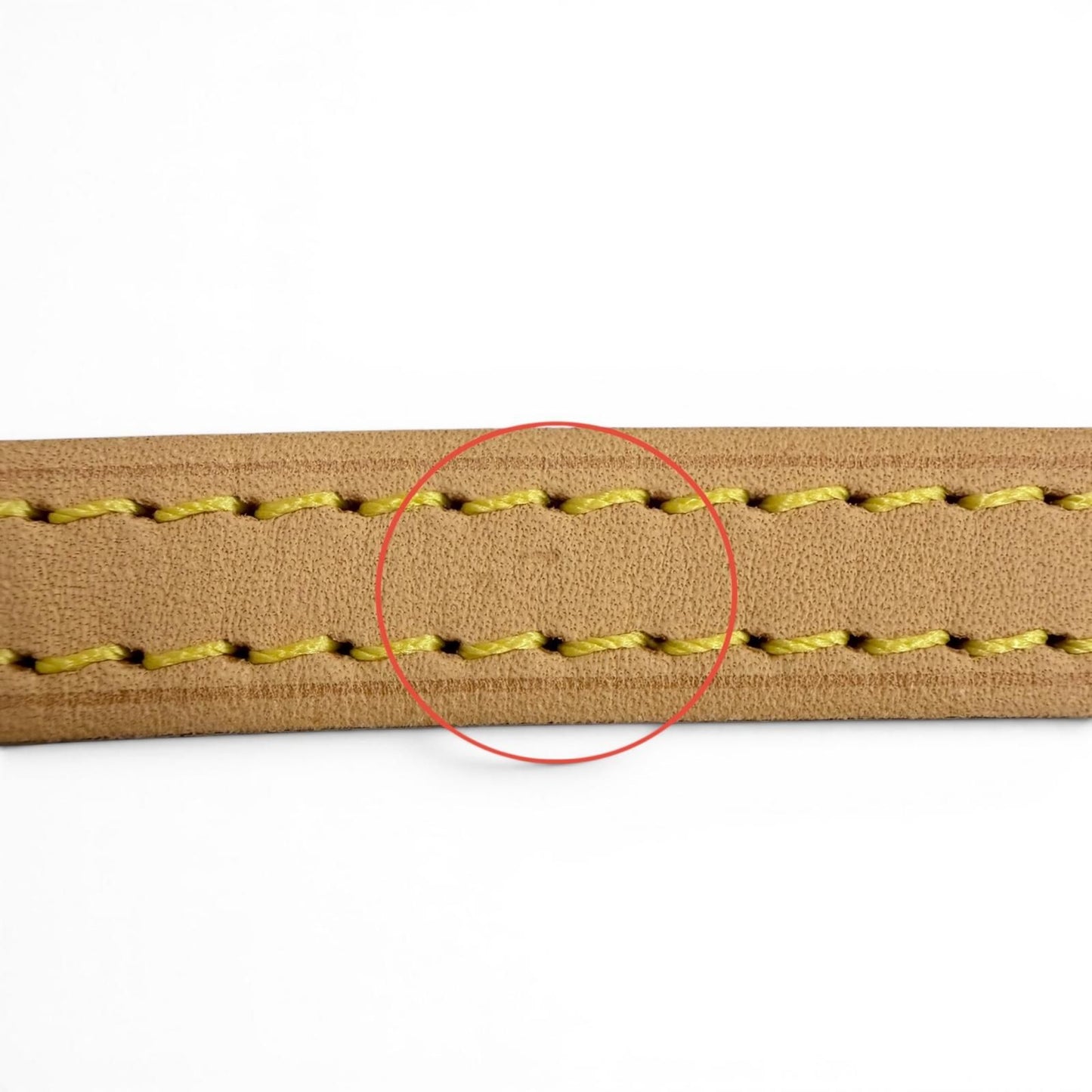 Louis Vuitton Logo Leather Shoulder Strap Light Brown Gold — view 7