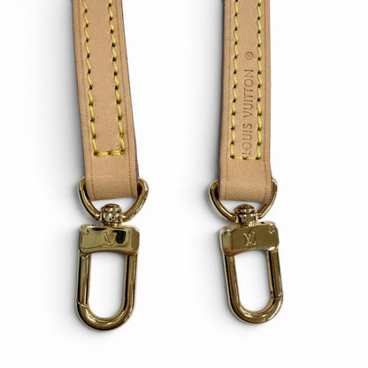 Louis Vuitton Logo Leather Shoulder Strap Light Brown Gold — view 4