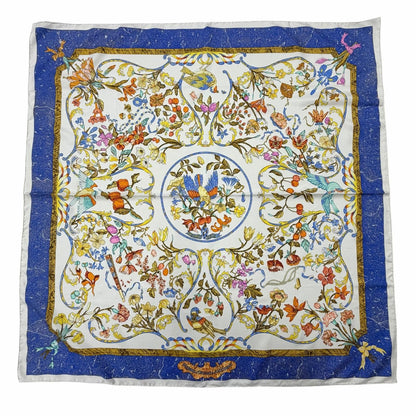 Hermes Carre 90 Pierres D'orient Et D'occident Oriental and Western Silk 100%