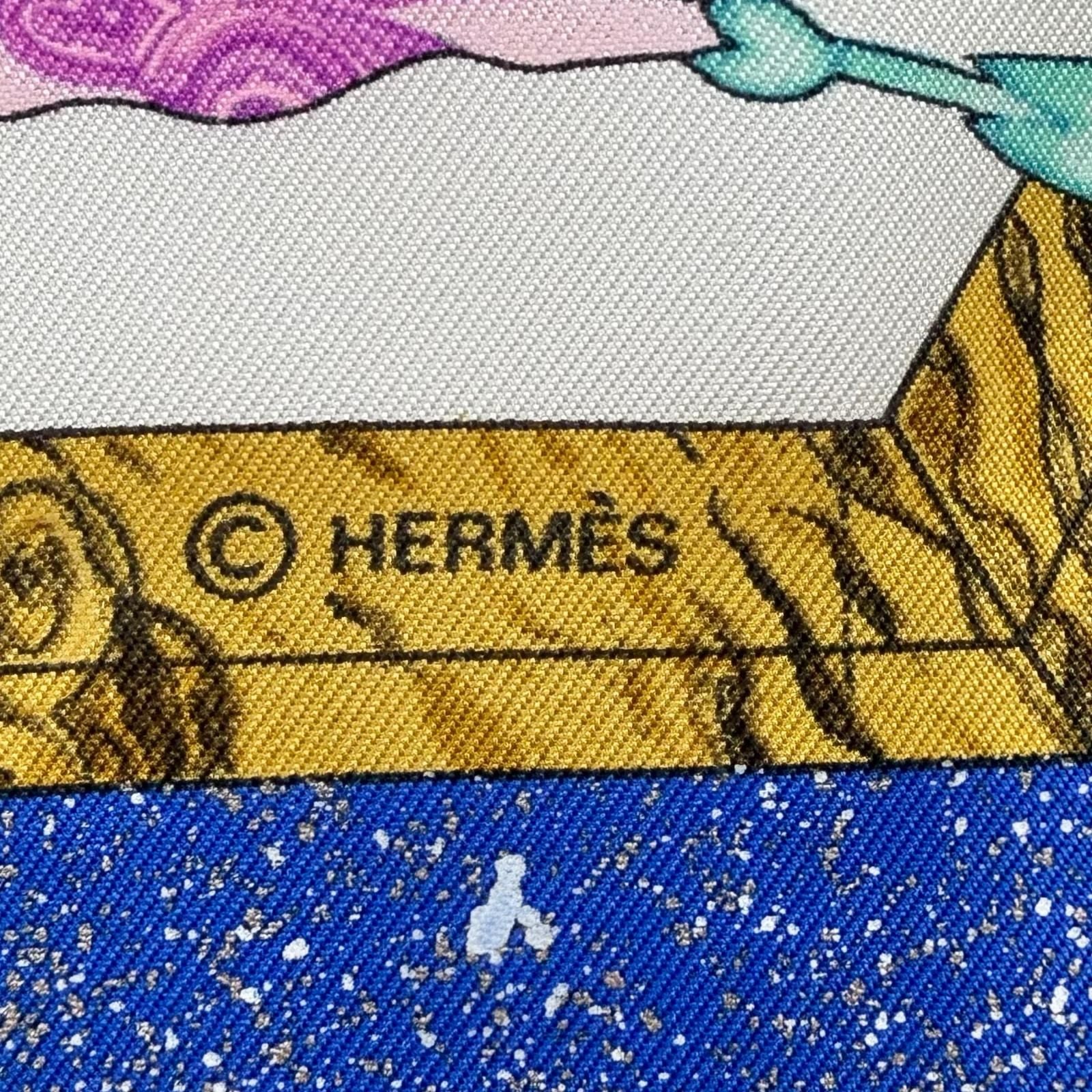Hermes Carre 90 Pierres D'orient Et D'occident Oriental and Western Silk 100% — view 8
