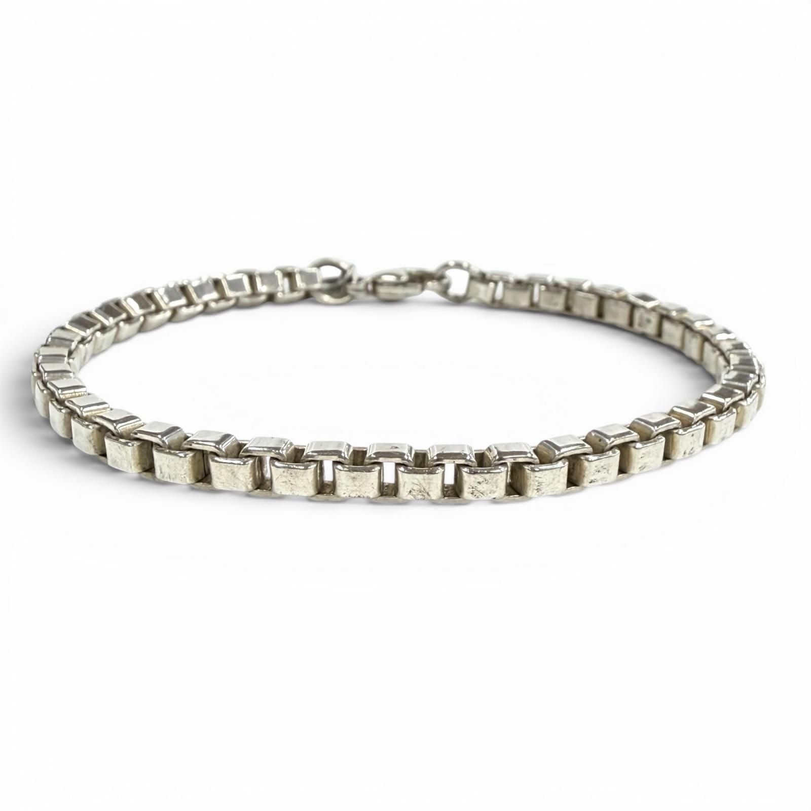 Tiffany & Co Venetian Link 925 Chain Bracelet Silver