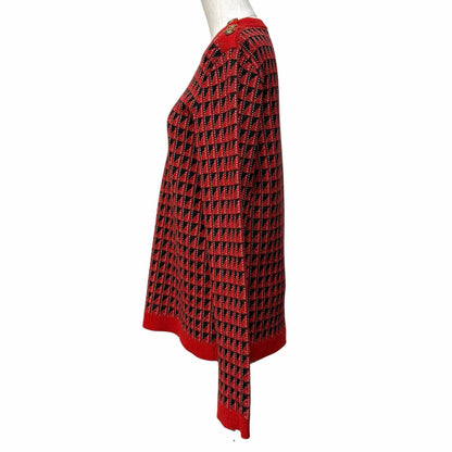 Gucci Wool Blend Taiga Button All Over Pattern Crew Neck Long Sleeve Knit — view 2