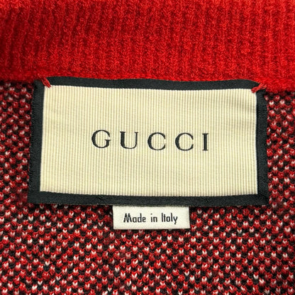 Gucci Wool Blend Taiga Button All Over Pattern Crew Neck Long Sleeve Knit — view 6