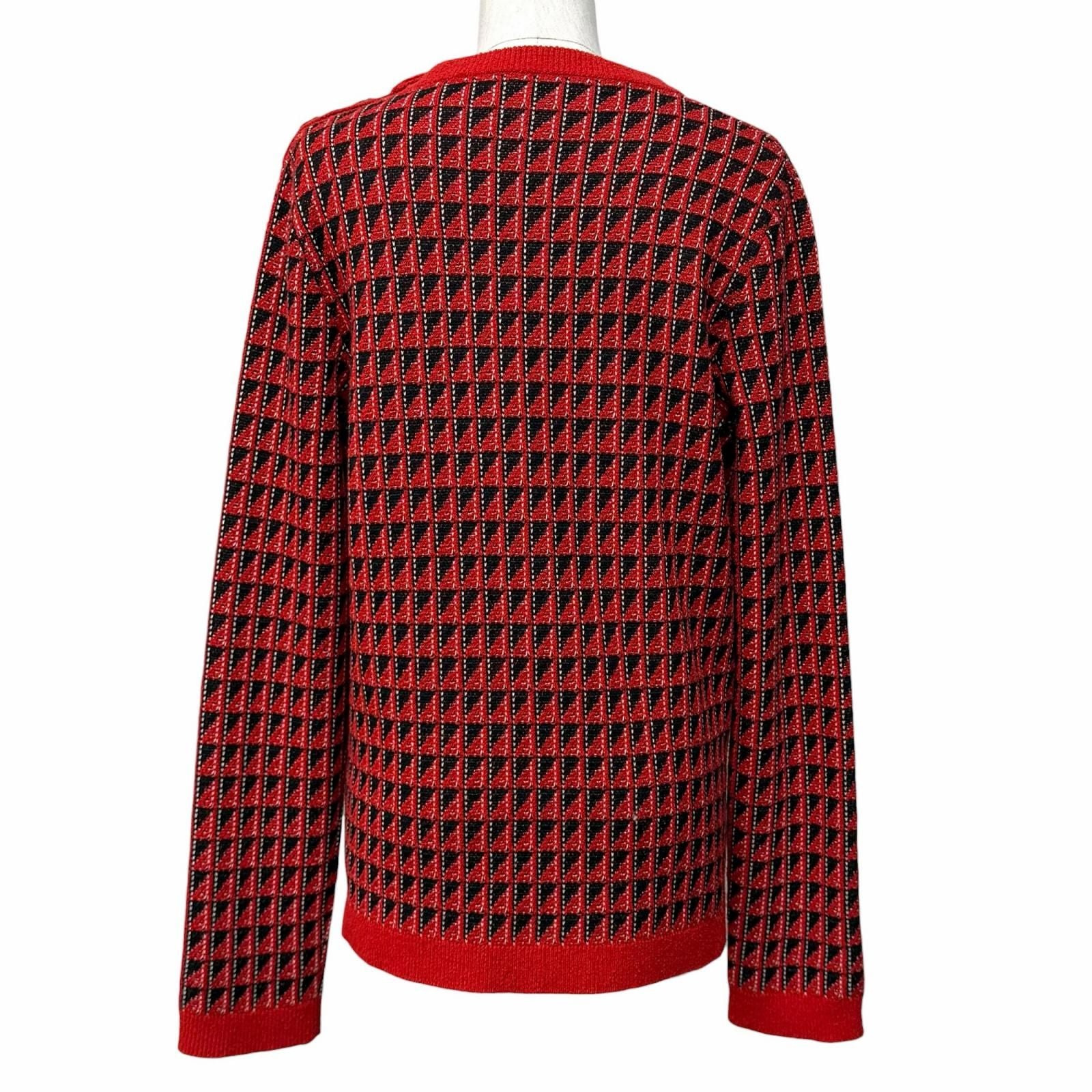 Gucci Wool Blend Taiga Button All Over Pattern Crew Neck Long Sleeve Knit — view 3