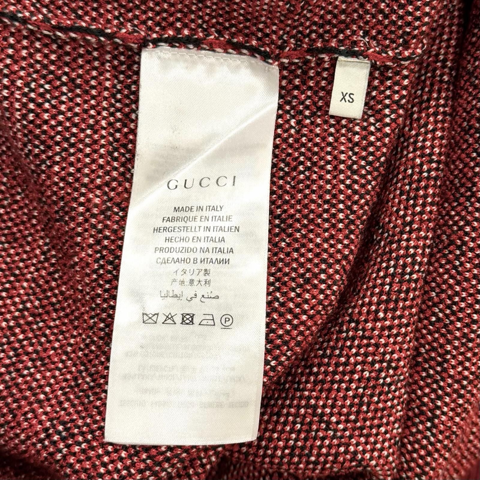 Gucci Wool Blend Taiga Button All Over Pattern Crew Neck Long Sleeve Knit — view 7