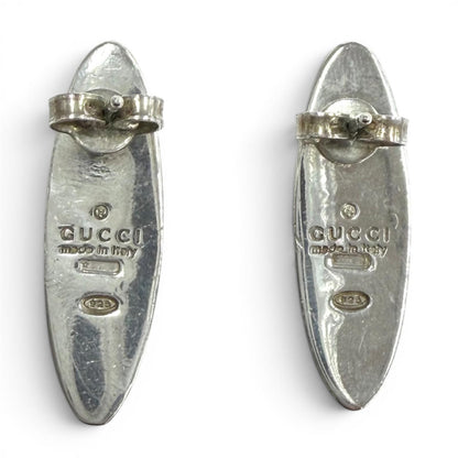 Gucci Oval Earrings Silver — view 3