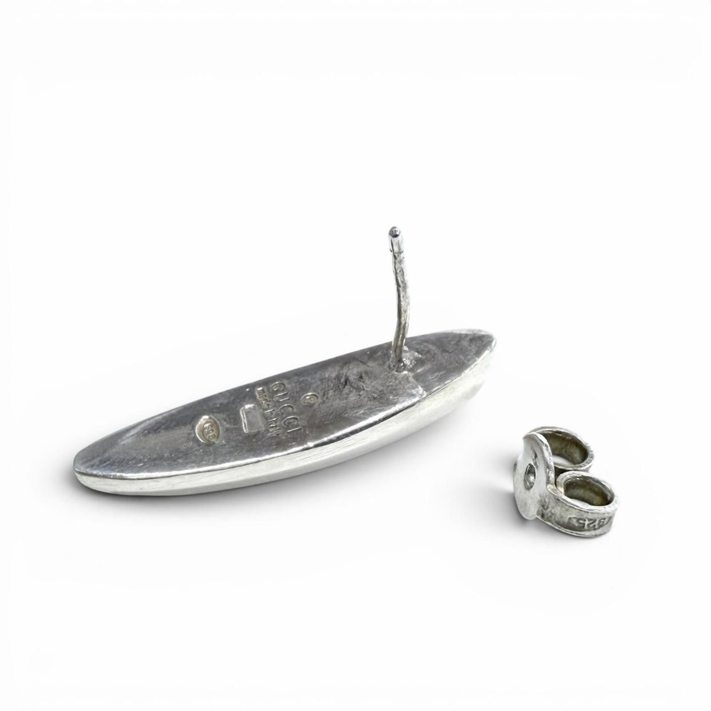 Gucci Oval Earrings Silver — view 4