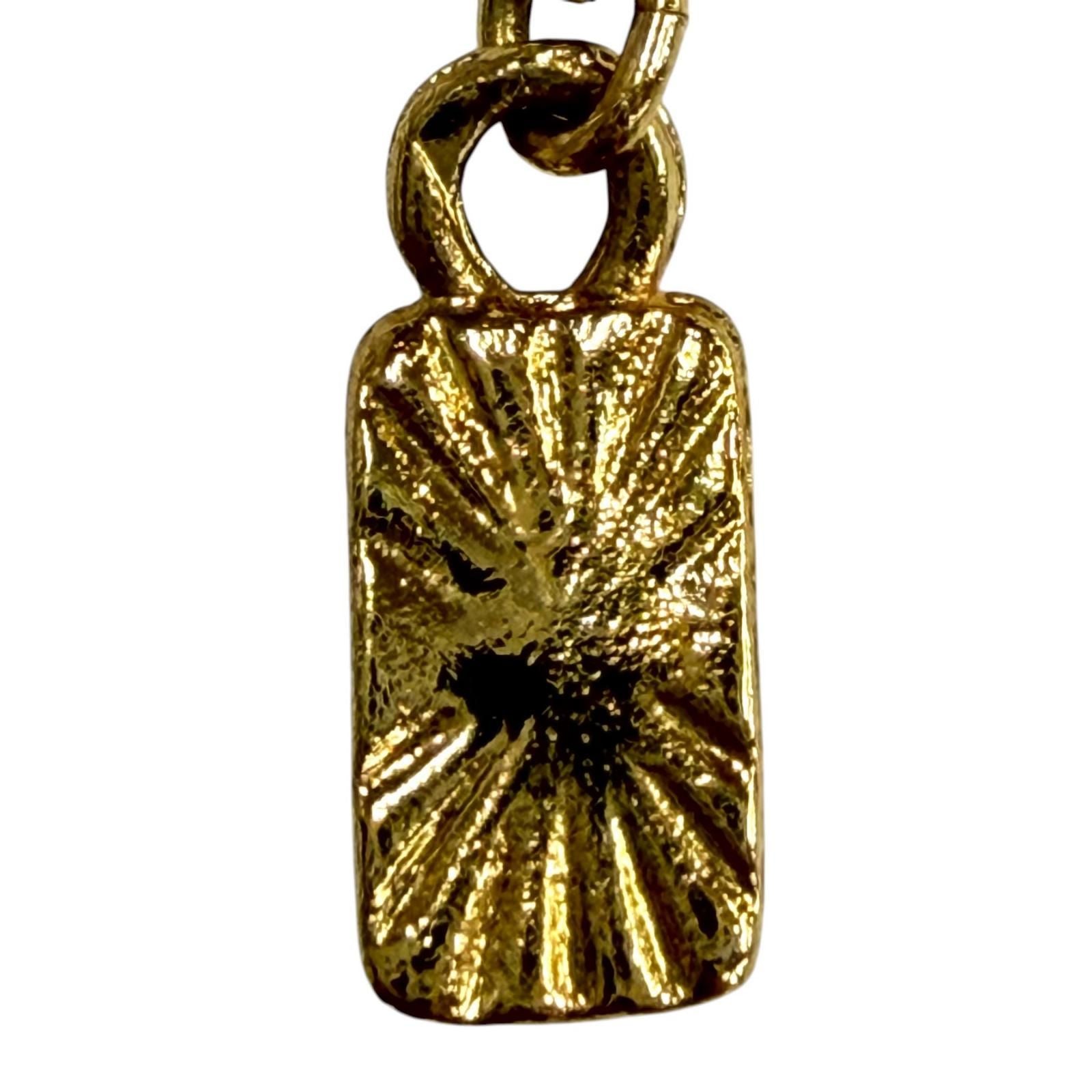 Saint Laurent Yves Vintage Ball Necklace Pendant Gold — view 7