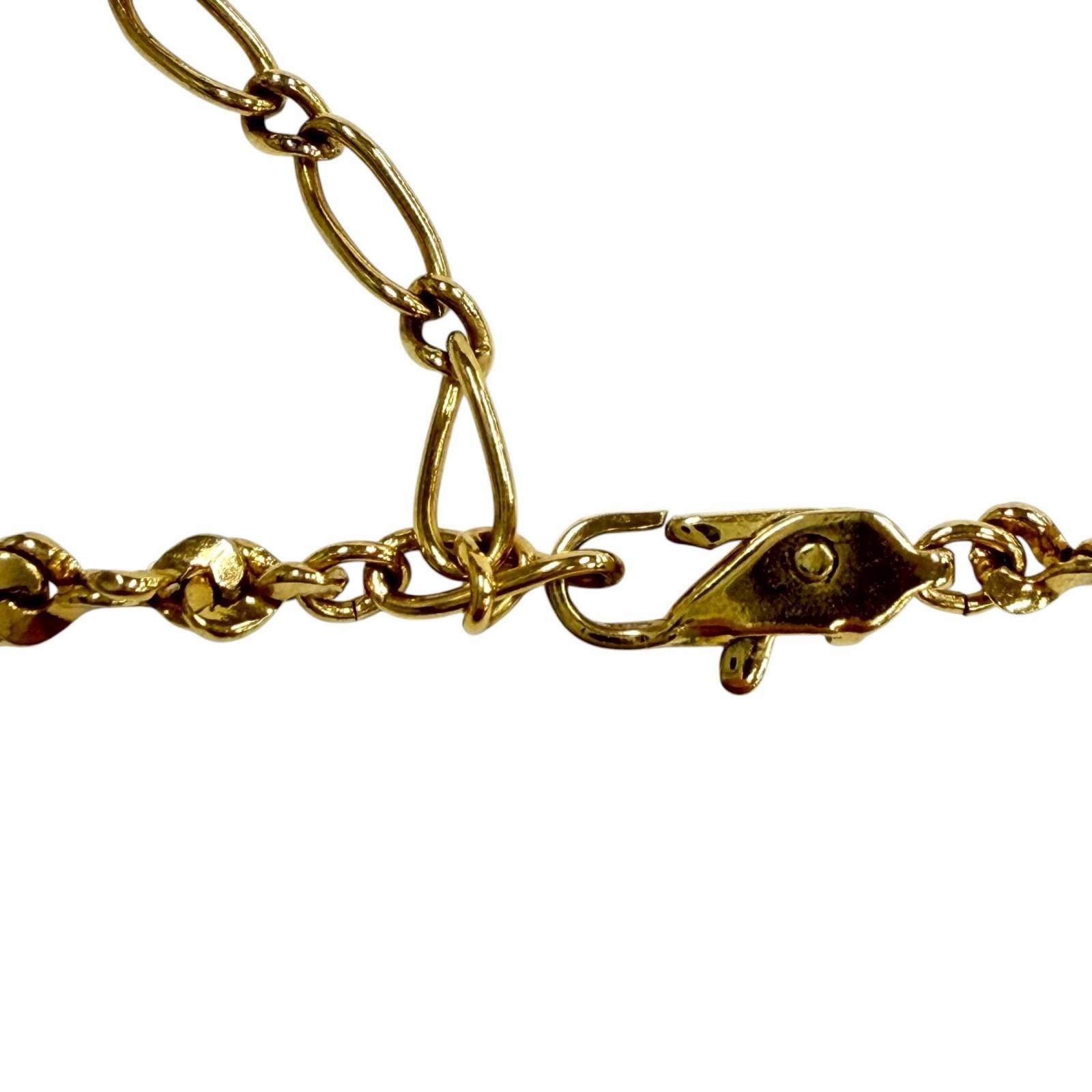 Saint Laurent Yves Vintage Ball Necklace Pendant Gold — view 5