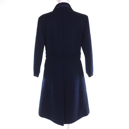 Gucci GG Chain with Buttons Wool Long Coat Navy 38 Hanger — view 3