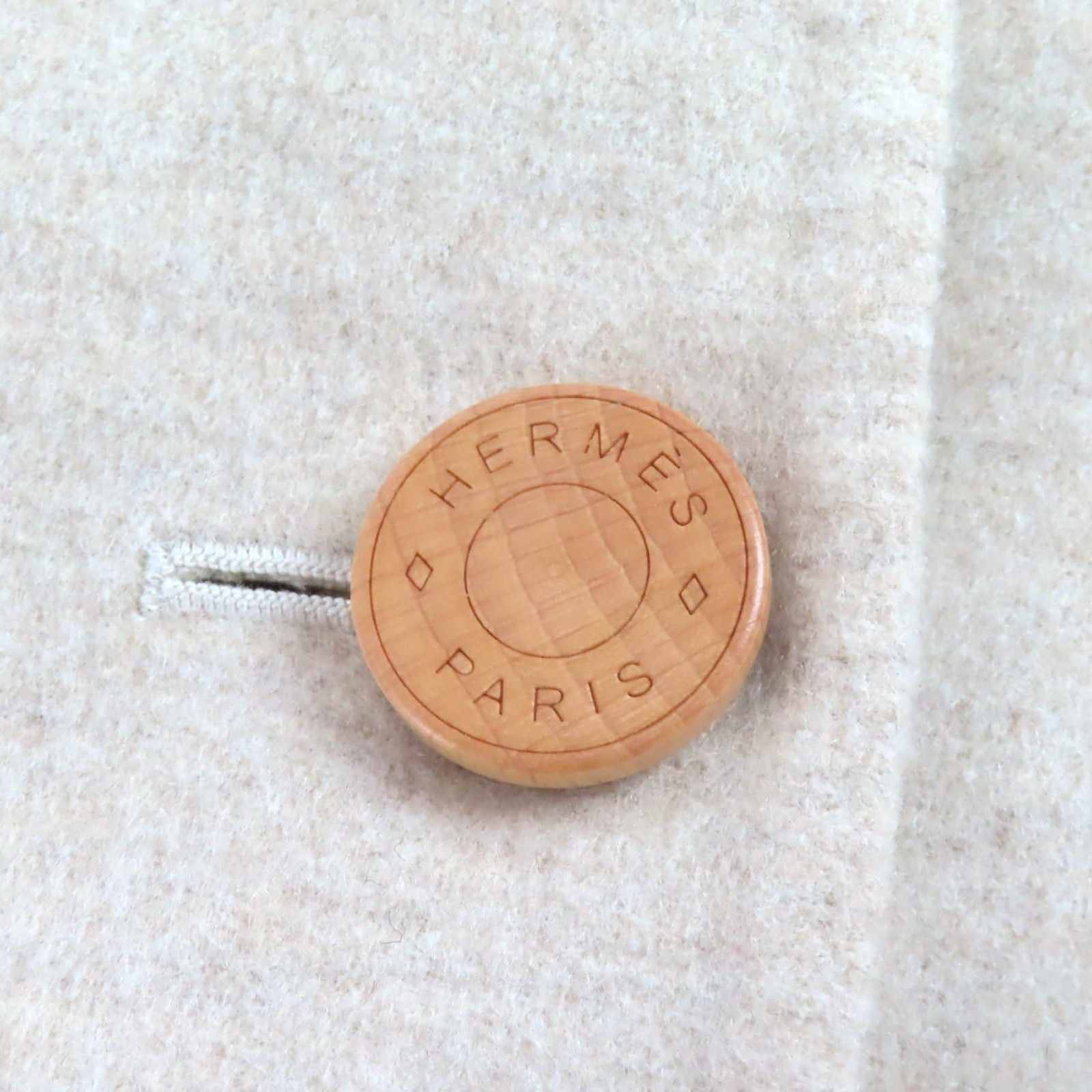 Hermes Cashmere Wood Series Button Long Gilet Vest Beige 44 Recommended — view 6