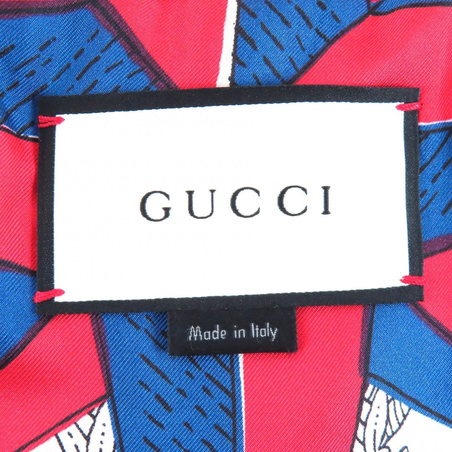 Gucci Lining Allover Pattern GG Pearl Buttoned No Leather Jacket Black Red 36 — view 7