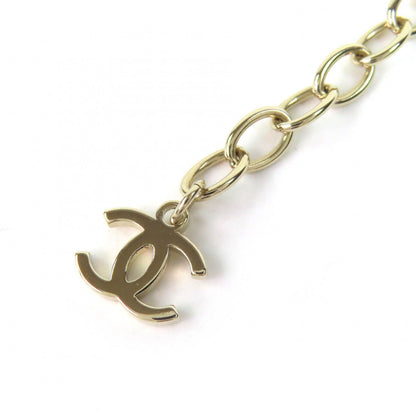 Chanel CC Logo Feather Pearl Strass Necklace Gold — view 7