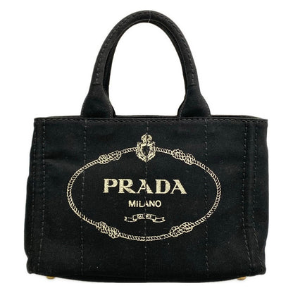 Prada Tote Canapa Black White