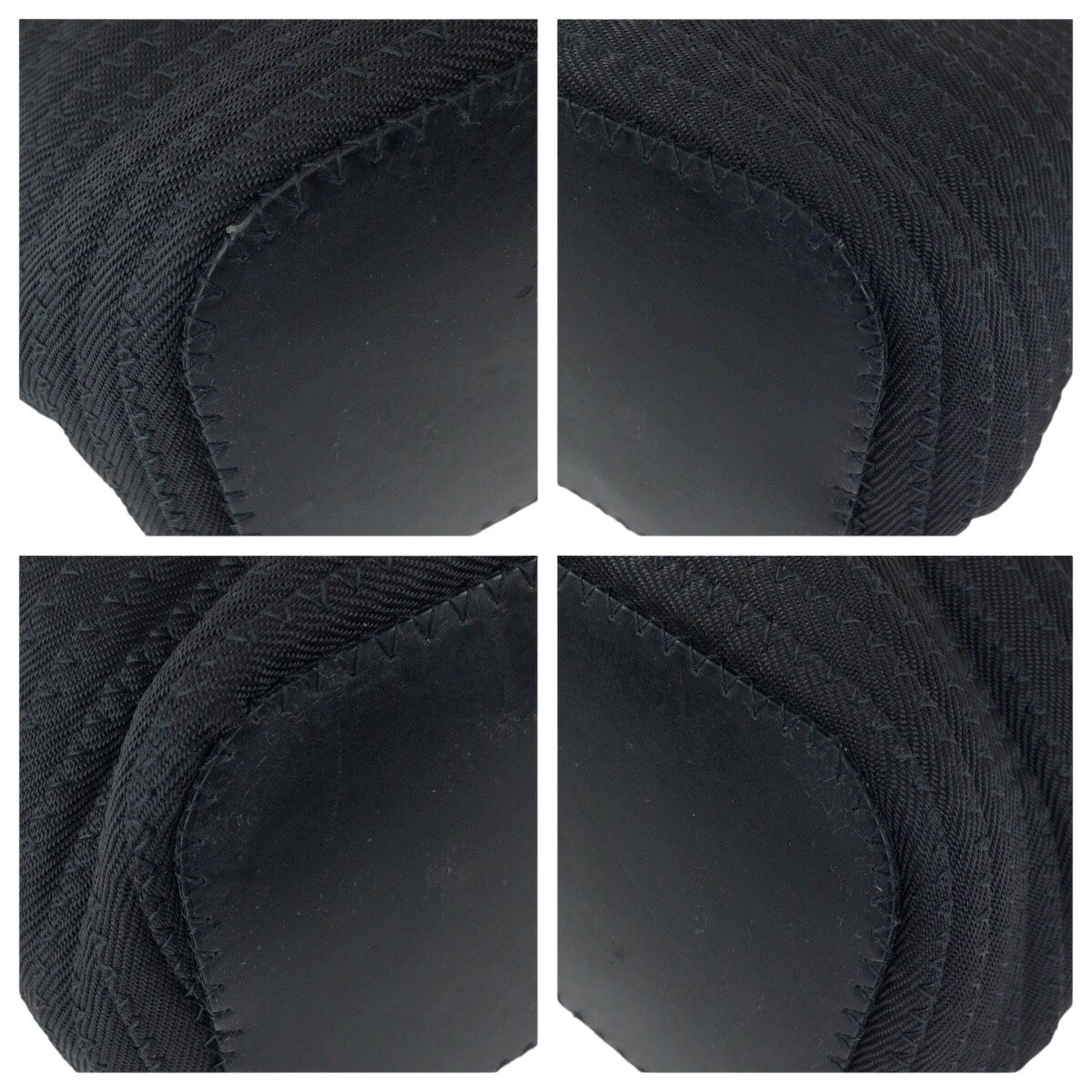 Gucci Vintage Bamboo Black Silver Nylon Tote — view 3
