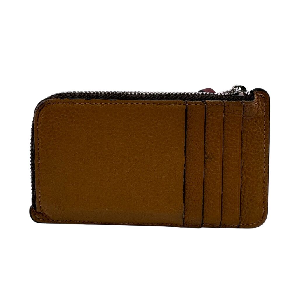 Loewe Card Holder Case L-shaped Zipper Anagram Leather Coin Brown — view 2