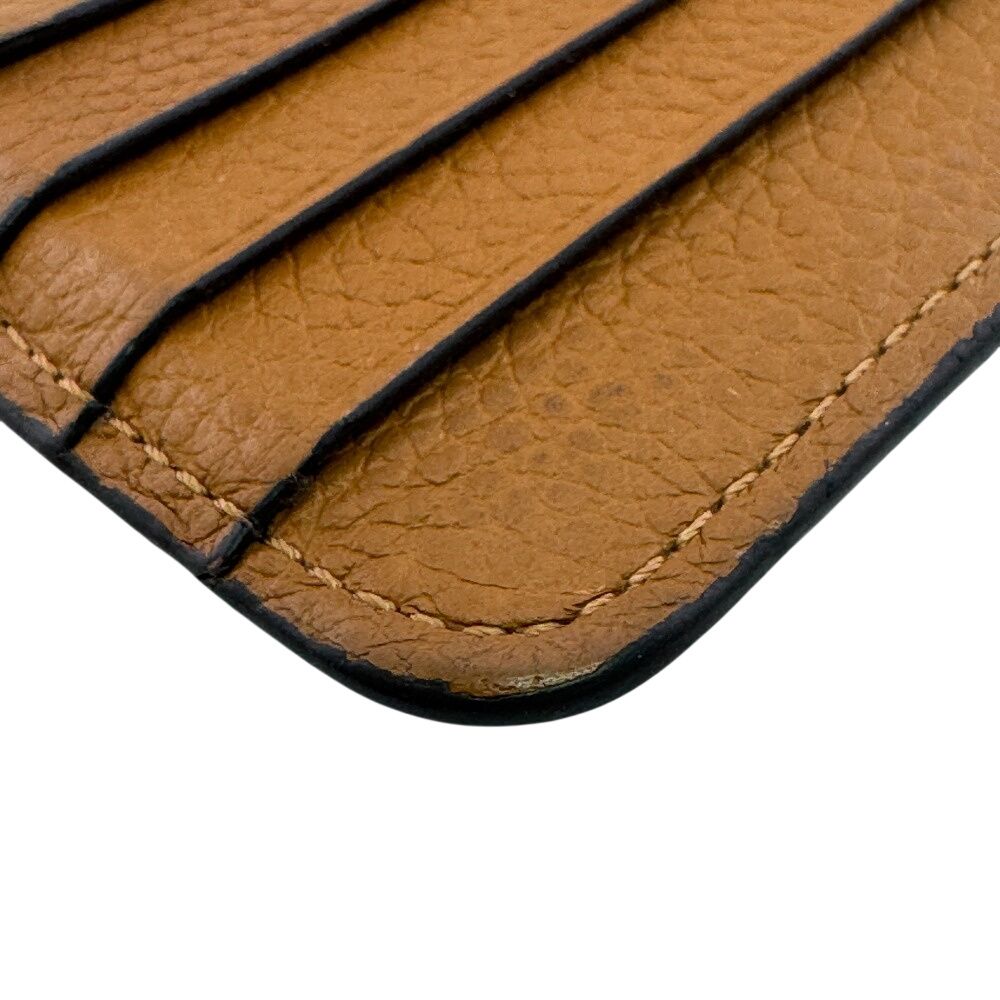 Loewe Card Holder Case L-shaped Zipper Anagram Leather Coin Brown — view 4
