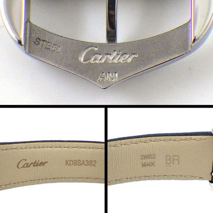 Cartier Watch Tank Mast SM Solar Beat Rectangular Silver Dial Roman Index Black — view 5