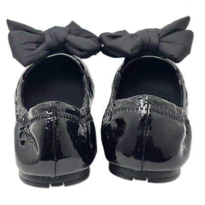 Prada Flat Shoes Ballet Ribbon Patent Black — view 6