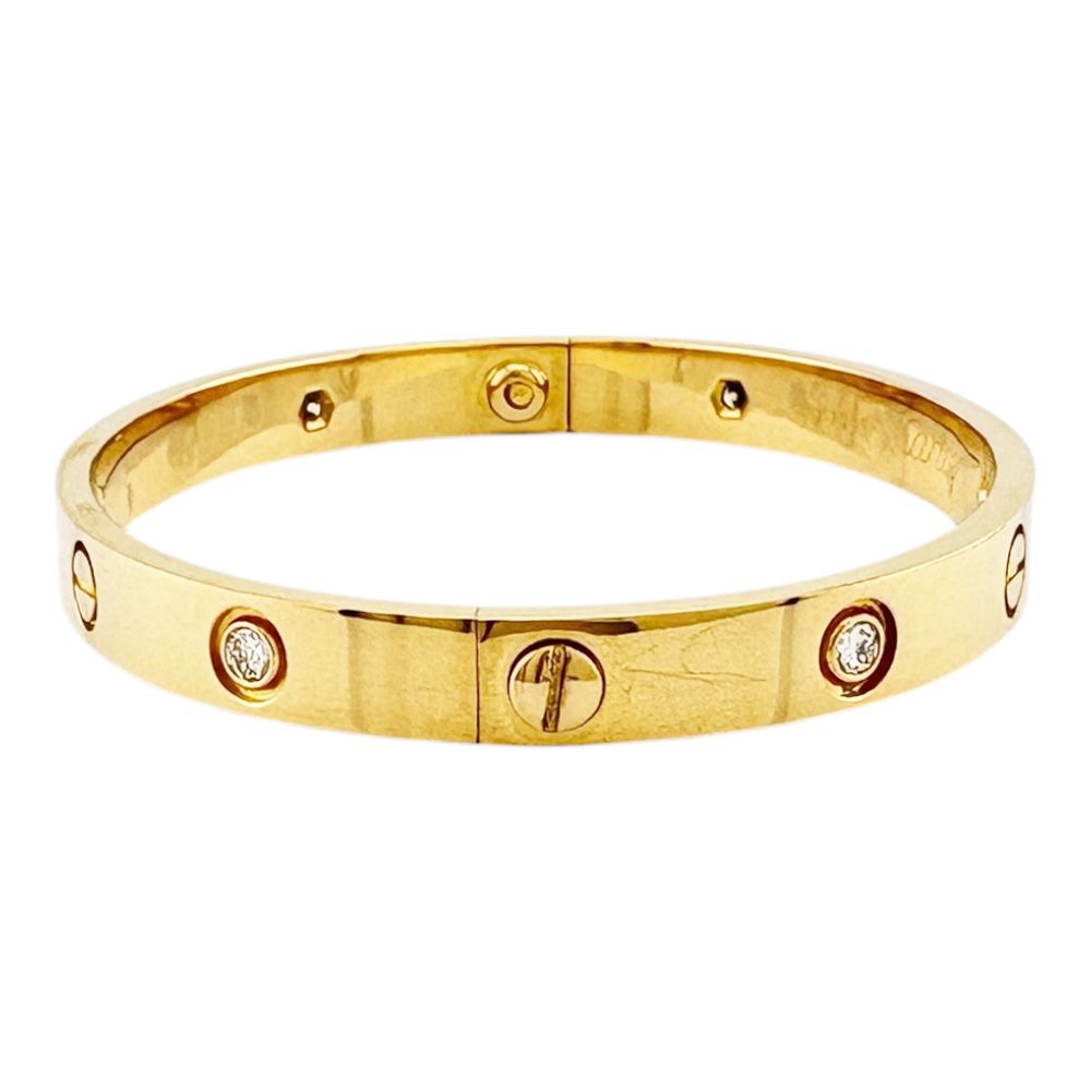 Cartier Love Bracelet Bangle 18k Gold Diamond — view 3