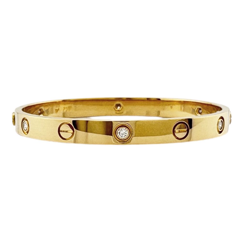 Cartier Love Bracelet Bangle 18k Gold Diamond — view 2