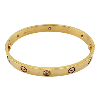 Cartier Love Bracelet Bangle 18k Gold Diamond — view 4