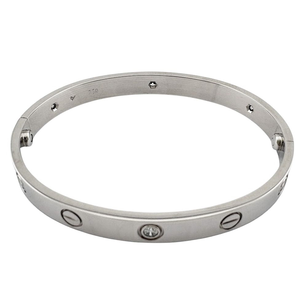 Cartier Love Bracelet Bangle 18k White Gold Diamond — view 4