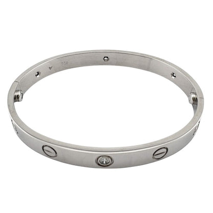Cartier Love Bracelet Bangle 18k White Gold Diamond — view 4