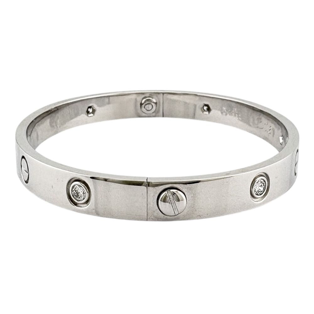 Cartier Love Bracelet Bangle 18k White Gold Diamond — view 3