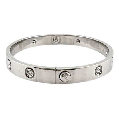 Cartier Love Bracelet Bangle 18k White Gold Diamond — view 3