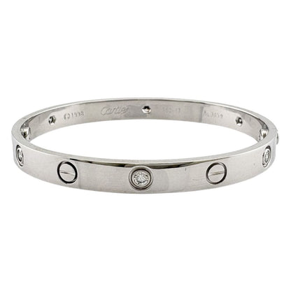 Cartier Love Bracelet Bangle 18k White Gold Diamond — view 2
