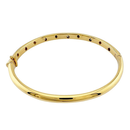 Tiffany & Co Dots Bangle 18k Gold Diamond Bracelet — view 4