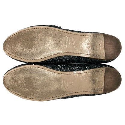 Miu Miu Flat Shoes 40 Silver Gray Glitter — view 4