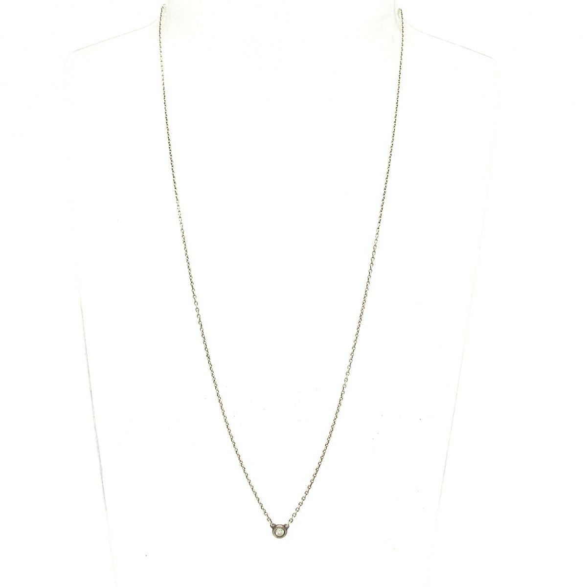 Tiffany & Co Necklace by the Yard Silver Diamond 0.1 Carat — view 2