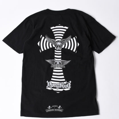 Chrome Hearts Yungblud Aerosmith Joe Foti Black Short Sleeve T-Shirt — view 2