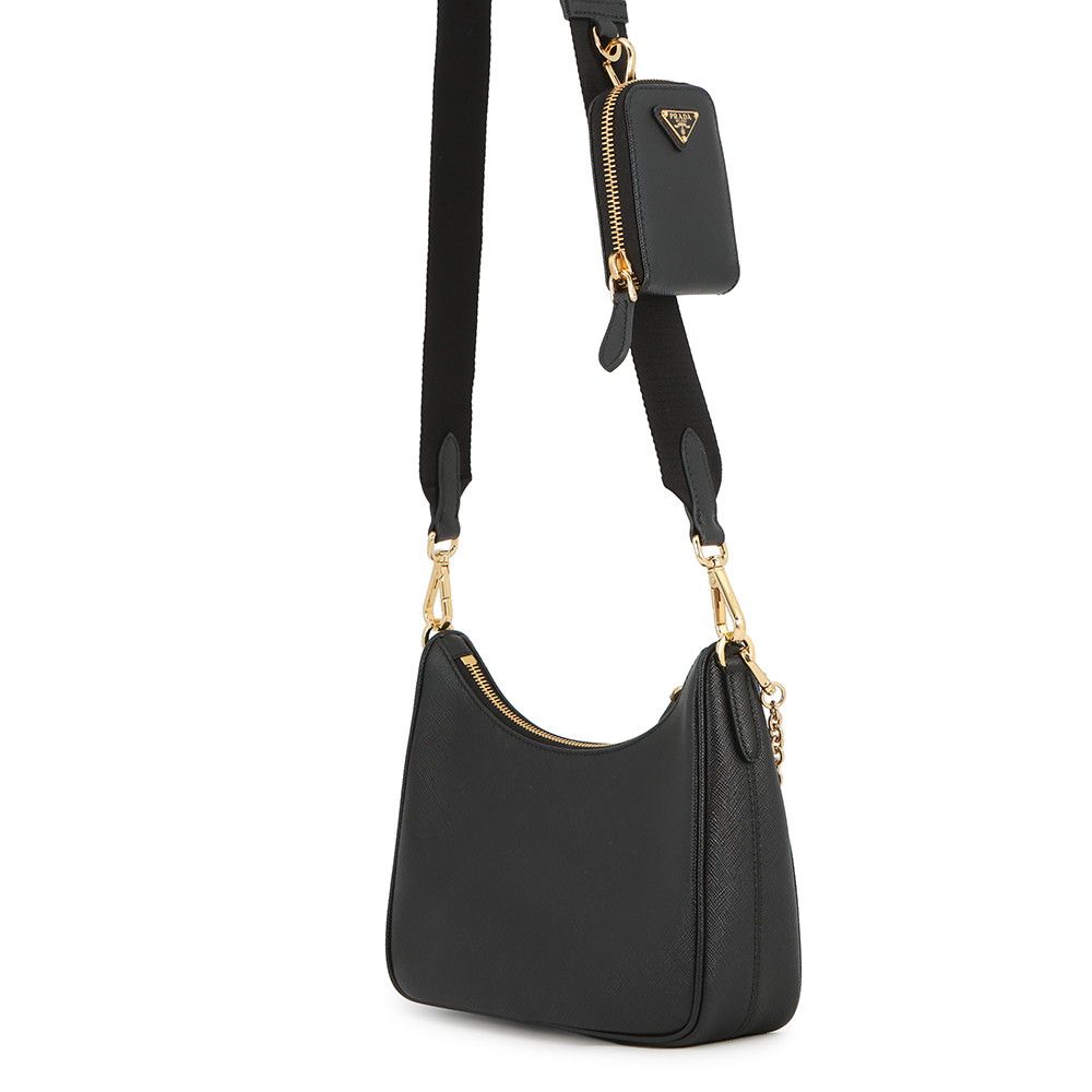 Prada Shoulder Bag Re Edition Saffiano Leather 2-Way Black — view 2