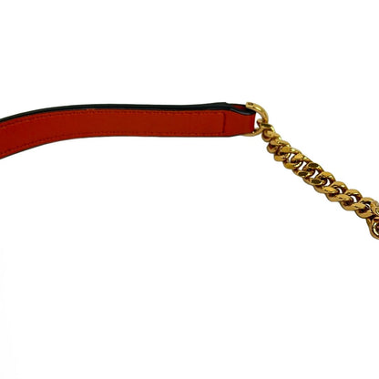 Versace Shoulder Bag Orange Chain Leather — view 9