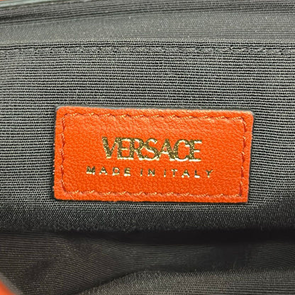 Versace Shoulder Bag Orange Chain Leather — view 8