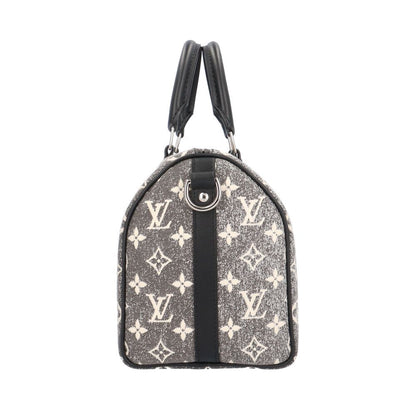 Louis Vuitton Speedy 25 Bandouliere Monogram Jacquard Denim Shoulder Bag Gray — view 4