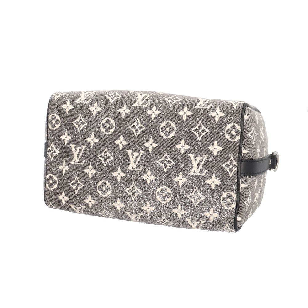 Louis Vuitton Speedy 25 Bandouliere Monogram Jacquard Denim Shoulder Bag Gray — view 5