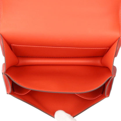 Hermes Constance III Mini Marble Lock Shoulder Bag Veau Epsom Orange — view 6