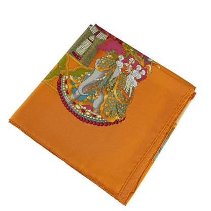 Hermes Scarf Carre 90 Multicolor Silk 100% Splendeur Des Maharajas Large — view 2