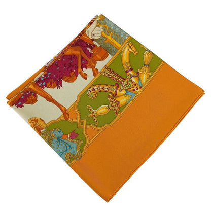Hermes Scarf Carre 90 Multicolor Silk 100% Splendeur Des Maharajas Large