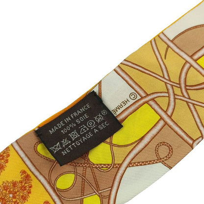 Hermes Ribbon Scarf Twill Multicolor Silk 100% Comp de Fouet AU Bloc — view 4