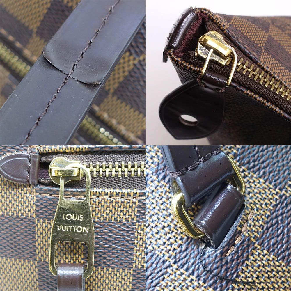 Louis Vuitton Jena MM Damier Brown Gold Shoulder Bag — view 9