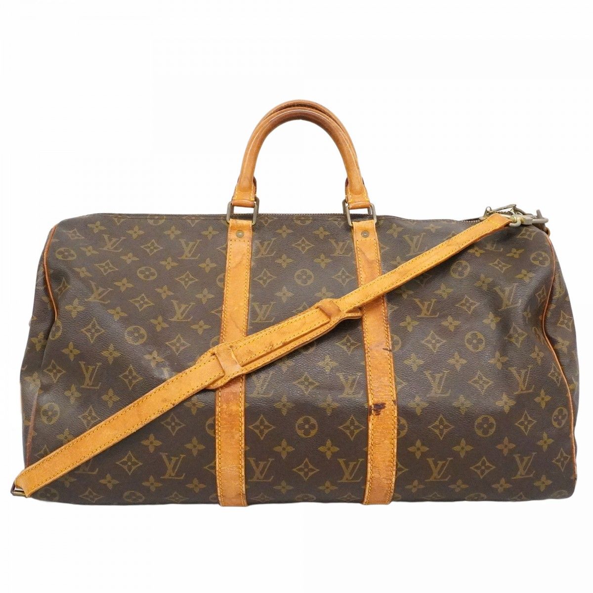 Louis Vuitton Boston Bag Monogram Keepall Bandouliere 50 Brown